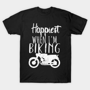 Motorcycle happyiest biker T-Shirt